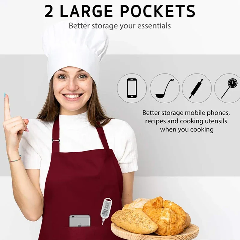 Apron Chef Hat Food Service Ki - огляд і ціна Women Kitchen Accessories